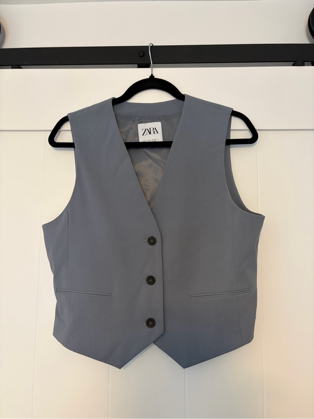 ZARA Women's Slate Gray Tailored Vest